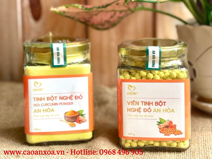 Tinh bột nghệ đỏ An Hòa - Hỗ trợ điều trị bệnh viêm loét dạ dày, tá tràng và tiêu hóa